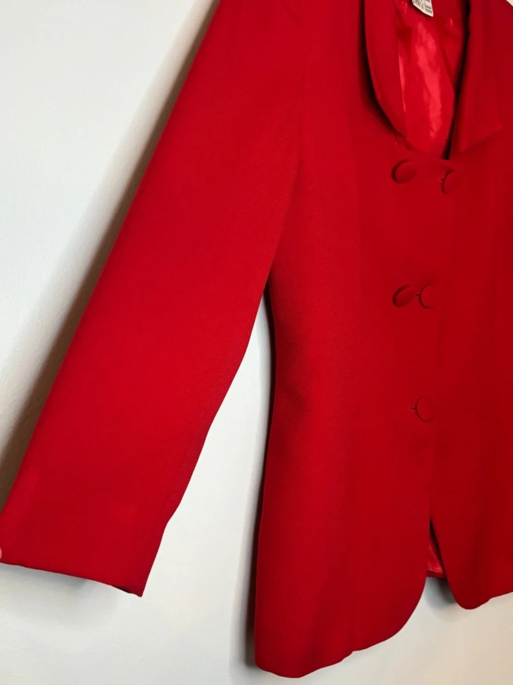 Vintage Christian Dior Red Power Blazer